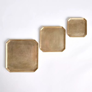Plateau de service en métal tendance, forme originale, plat décoratif en aluminium poli, plat à fruits, décoration de table pour mariage et fête - Product Image 3