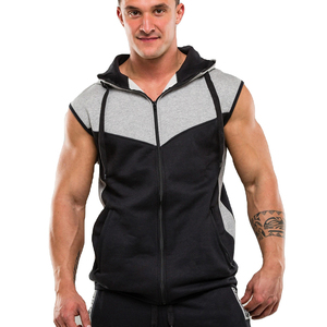 Men's Casual Workout Gym Sleeveless Hoodies Best Selling Stylish Winter Clothing Athletic Zipper Sleeveless Hoodies - Product Image 6