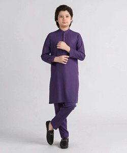 Boys Traditional High-quality Cotton Embroidery Work Regular Fit Regular Length India Pakistan Style Wedding Party All Seasons - Product Image 1