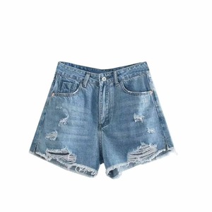 Shorts en jean déchiré respirant taille mi-haute Y2K pour homme – Style décontracté d'été en coton vieilli, coupe Boyfriend, avec trous, streetwear - Product Image 3