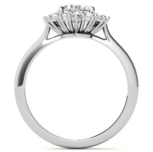 Anillo de Moissanita con Corte de Pera, Chapado en Plata de Ley 925, Elegante y Lujoso, Anillo de Compromiso, Boda, Aniversario, Promesa, para Mujer - Product Image 3