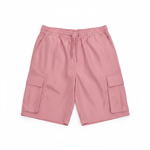 2026 Summer Classical Shorts Men Little <b>Elastic</b> Basic Solid Shorts 100% Cotton <b>Knee</b> Length Washed Cargo Shorts for Men - Product Image 5