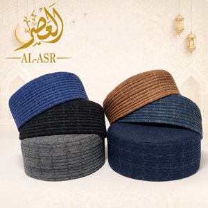 Vente en gros de chapeaux Kufi islamiques confortables pour hommes, matière respirante et douce, chapeau quotidien musulman pour la prière - Product Image 2