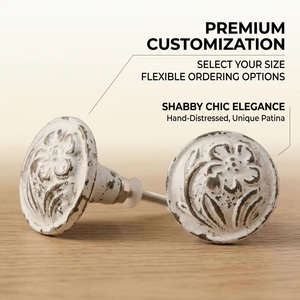 Pomo Moderno de Cerámica Blanca para Muebles, Tirador Floral para Cajones de Dormitorio y Uso en Hoteles, Ecológico - Product Image 4