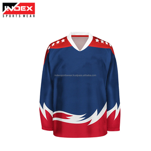 Maillot de hockey sur glace personnalisé ODM/OEM, imprimé par sublimation, respirant, imperméable, fabriqué en tissu maille 100% polyester de haute qualité pour - Product Image 1