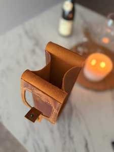 Porta Vino de Cuero Genuino de Diseño, Bolsa de Vino de Cuero de Lujo para una Sola Botella, para Regalo de Cumpleaños o Festividades LEB-0070 - Product Image 2