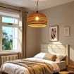Handwoven Rattan Pendant Lamp Bamboo Wicker Hanging Light Boho <b>Ceiling</b> Lamp Kitchen Island Bedroom Lighting Supplier - Product Image 2