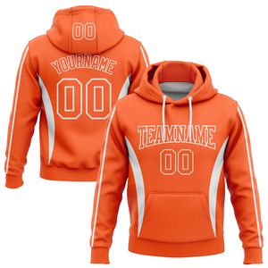 Sweat à capuche personnalisé pour homme, noir et blanc, sublimation polyester, style sportif décontracté, vêtement d'automne avec poche pour nom et numéro - Product Image 3