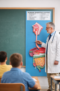 Modèle d'anatomie du système digestif humain, coloré, en fibre de verre et métal, 3D, aide pédagogique médicale scientifique pour l'école et la médecine - Product Image 3