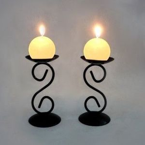 Portavelas de Hierro Hecho a Mano, Accesorio Decorativo Premium para Veladas Románticas, Interiores de Lujo y Decoración Festiva - Product Image 1