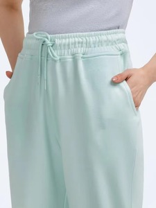 Wholesale 100% Cotton <b>Drawstring</b> Waist Women <b>Trousers</b> / French Terry Cotton Hip Hop Eco-Friendly Breathable Casual Sweatpants - Product Image 6