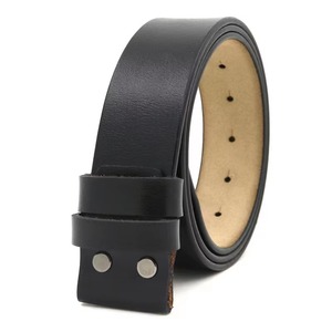 Men's Casual Alloy Automatic Buckle 3.5CM Genuine Leather Cowhide Eco-Friendly Waist <b>Belt</b> for Jeans Use - Product Image 3