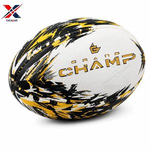 Équipement sportif pour équipes adultes unisexes, matériau PU/PVC cousu à la main, design durable pour le rugby, ballon de rugby de qualité export. - Product Image 3