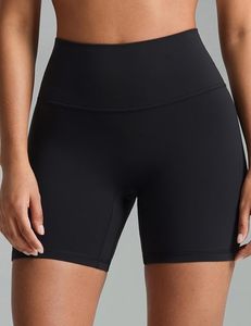 Shorts cyclistes taille haute pour femme en polyester écoresponsable et élasthanne, couleur unie, extensibles, vêtements de sport, tricotés sans couture, couleur personnalisable - Product Image 5