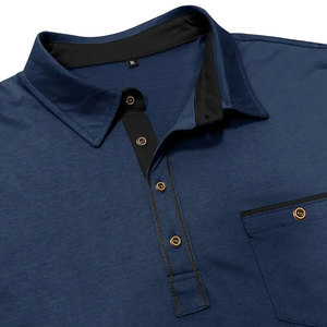 เสื้อโปโลผู้ชายผ้าฝ้ายคุณภาพสูงแบบลำลองสั่งทำได้พร้อมโลโก้ - Product Image 4