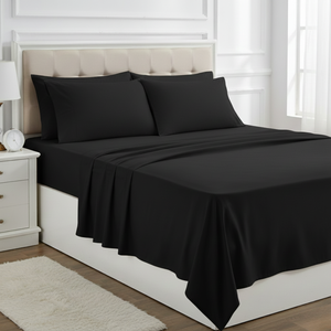 Luxury Solid Color Microfiber Bed Sheet <b>Set</b> | Ultra-Soft Double Bed Bedding with Pillowcase | Hotel Quality | Wholesale Price - Product Image 1