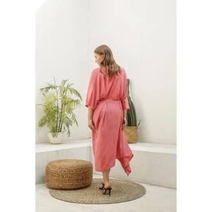 Womens Pink Batwing <b>Kaftan</b> <b>Dress</b> Loose Flowing Maxi Cover Up Lounge Wear - Product Image 5