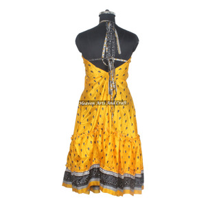 New <b>Bohemian</b> Women Spring <b>Summer</b> <b>Dress</b> Ethnic Printed Sleeveless Long Women Maxi Vintage Silk Sari Casual <b>Dresses</b> Ladies Elegant - Product Image 4