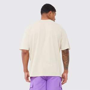 เสื้อยืดโอเวอร์ไซส์ผู้ชายผ้าฝ้าย 100% คุณภาพสูง เสื้อยืดยูนิเซ็กซ์พร้อมลายพิมพ์แบบซับลิเมชั่น ขายส่ง - Product Image 2