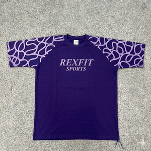 เสื้อยืดโอเวอร์ไซส์สีดำล้างสีสไตล์สปอร์ต REXFIT สำหรับผู้ชาย ผ้าฝ้าย สตรีทแวร์ คอกลม เสื้อยืดพรีเมียมสั่งทำพิเศษ - Product Image 2