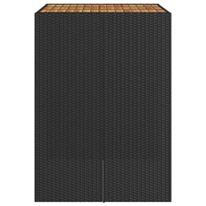 Grande table de bar de jardin en polyrotin résistant aux UV, couleur noire - Product Image 6