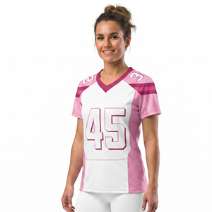Camiseta de Fútbol Americano para Mujer, Camiseta de Fútbol Americano Sublimada para Mujer, Camisetas de Fútbol Americano con Cuello en V para Mujer - Product Image 6