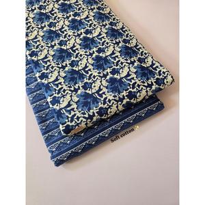 Tissu imprimé Jaipuri en coton peigné pur de qualité supérieure, tissé, 60x60, largeur 44 pouces, commande minimum 10 mètres, commande de 5 mètres au minimum, uni, résistant à la décoloration - Product Image 1
