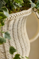 Vase décoratif en rotin fait main du Vietnam, forme urne, pot de fleurs, pot de plantes, décoration naturelle pour la maison, vente en gros OEM ODM