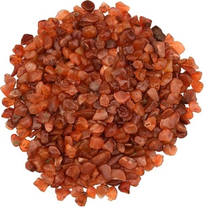 Cristaux de cornaline rouge naturelle, pierres de cristal polies, morceaux irréguliers, écologiques, MOIN AGATE, objets de collection, bijoux - Product Image 1