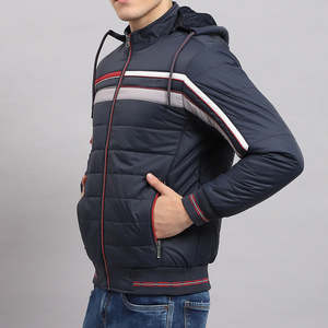 Chaquetas Acolchadas para Hombre de Alta Calidad OEM, Diseño Personalizado de Moda Invernal, Estilo Urbano, Cuello Alto de Lona, Relleno de Poliéster - Product Image 2