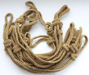 OEM Handmade Mylar Silk <b>Cord</b> Strap Twisted <b>Braided</b> Finish Headwear Accessories Hats Custom Color Bullion Cap Metallic Garment - Product Image 2