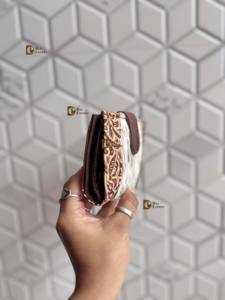 Cartera de mano de piel de vaca con estilo para mujer, carteras pequeñas occidentales multiusos, cuero tallado a la moda, gran oferta, novedad - Product Image 3