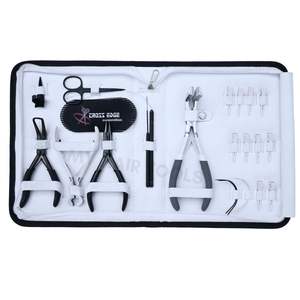 Kit de herramientas para extensiones de cabello con pinza removedora de microperlas, pinza de crimpado, pinza para extensiones de cinta, cortador de queratina y accesorios de salón - Product Image 1