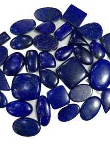 100% Natural lapislázuli cabujón piedra suelta fabricación de joyas India venta al por mayor hecho a mano alto grado personalizado Trimurti gemas - Product Image 4