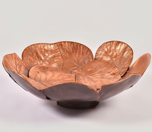 Elegant Flower Design Copper Bowl Ideal For <b>Table</b> Display Home Use Weddings Parties And Special <b>Occasions</b> Handcrafted - Product Image 1