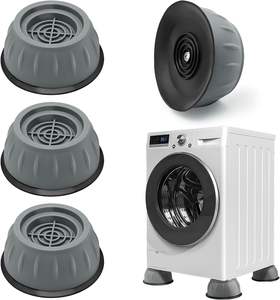 แผ่นรองกันสั่นสะเทือนอเนกประสงค์ 4 ชิ้น สำหรับเครื่องซักผ้า เครื่องอบผ้า เฟอร์นิเจอร์ ดูดซับแรงกระแทก ป้องกันการลื่นไถล วัสดุพลาสติก - Product Image 1