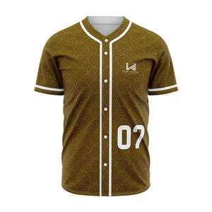 Custom Unisex <b>Baseball</b> Jersey Short Sleeve Full Button Closure Custom Front Logo Breathable Polyester All Seasons Regular Fit - Product Image 2