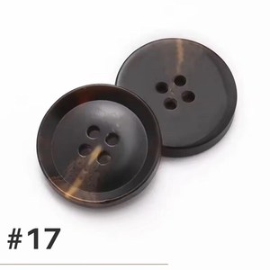 High Quality Custom Round 4-Hole Buffalo Horn Animal Style Durable <b>Handmade</b> Sewing Buttons for <b>Clothes</b> Shirt Suit - Product Image 5