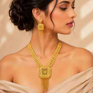 Joyería al por mayor de latón chapado en oro de 14K, 18K, 24K, conjunto de joyería larga turca con diseño tradicional, joyería nupcial rellena de oro, Oro Joyería - Product Image 2