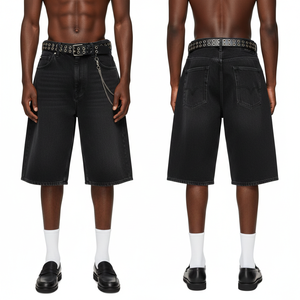 Short en jean vintage personnalisé de haute qualité pour hommes – Vente en gros, style décontracté et urbain - Product Image 1