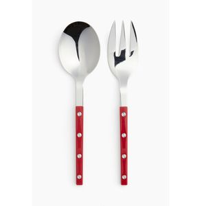 Stainless Steel <b>Salad</b> Servers Set with Cream Handles Dishwasher Safe Eco-Friendly Custom Color <b>Salad</b> <b>Spoon</b> Fork for Dining Use - Product Image 3