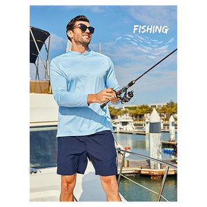 เสื้อคลุมมีฮู้ดป้องกันแสงแดด น้ำหนักเบา ระบายอากาศได้ดี ป้องกันรังสียูวี เหมาะสำหรับการเดินป่า วิ่ง ตกปลา ว่ายน้ำ - Product Image 3