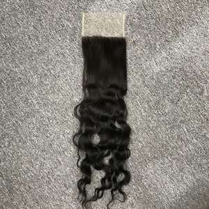 Extensiones de cabello humano crudo vietnamita para trama Frontal de encaje en Color negro ondulado trama de máquina doble 100% cabello Natural - Product Image 5