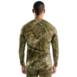 Maillot de chasse personnalisé en gros, respirant, à manches longues, léger, col rond pour hommes avec Coolmax anti-UV 100% polyester - Product Image 2