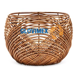 Cesta de Almacenamiento Multiusos de Bambú y Ratán, Hecha a Mano, Ecológica, Diseño Rústico, Forma Personalizable, Organizador para el Hogar y la Cocina - Product Image 3