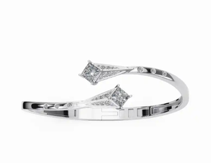 Nebula Twisted Lab Grown Diamond <b>Bangle</b> 1.797 Carats 28 Stones 9k 14k 18k Yellow <b>Rose</b> White <b>Gold</b> Luxury Spiral <b>Bangle</b> 28 Pcs - Product Image 3