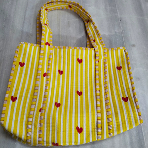 Bolsa de Mano de Algodón Jaipuri con Estampado a Mano para Mujer, Bolsa de Playa Bohemia Ecológica, Bolsos de Tela Jaipuri, Bolsas de Compras Reutilizables - Product Image 1