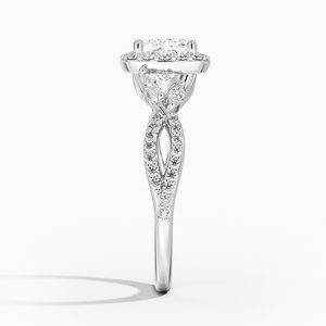 Anillo BOJ 0123 con Corte Cojín, Plata 925, Lujoso Anillo Solitario con Diamante de 2ct, Color D, Claridad VVS1, Moissanita con Certificación GRA - Product Image 2