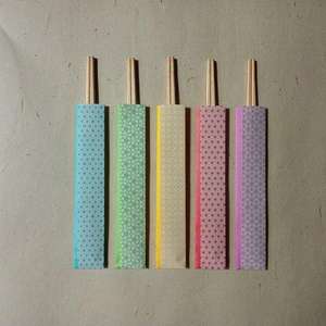 Kyushu Paper Co. Ltd. Bolsa de palillos morada de tres pliegues, bolsas de almuerzo comerciales de estilo japonés para restaurantes de lujo - Product Image 2