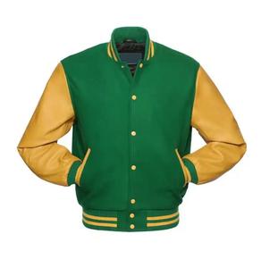 Varsity Jacket In Vintage Style Featuring Embroidered Patch Soft <b>Wool</b> fit Custom Color Premium Leather Sleeves Letterman Jacket - Product Image 6
